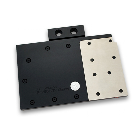 ekwb EK-FC 780 GTX Classy Installation And Mounting Manual