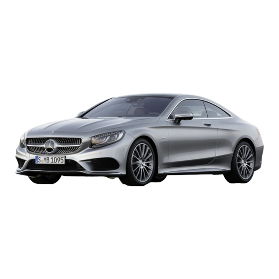 Mercedes-Benz S-Class Coupe Series Operator's Manual