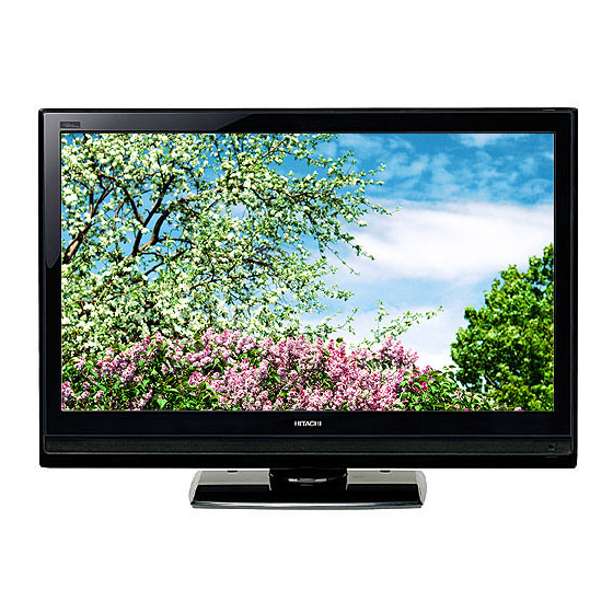 Hitachi L37X01A Flat Screen TV Manuals