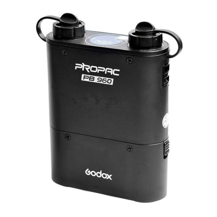 Godox PROPAC PB 960 - Power Source For Flash Manual