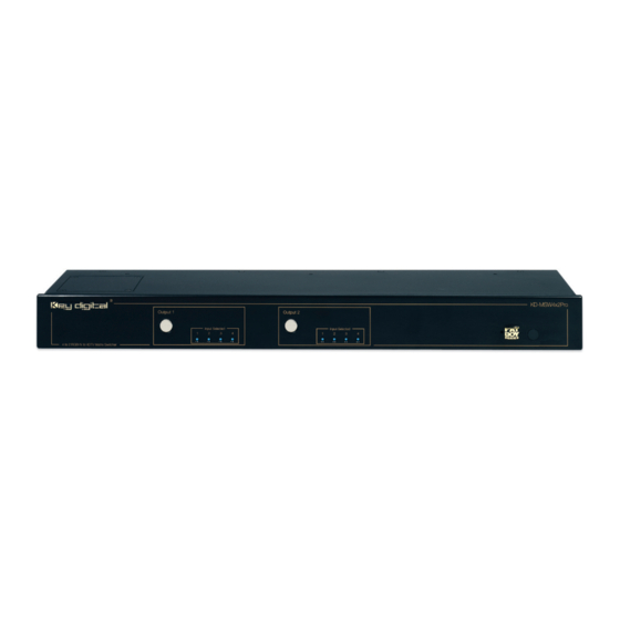 Key Digital KD-MSW4x2Pro Operating Instructions Manual