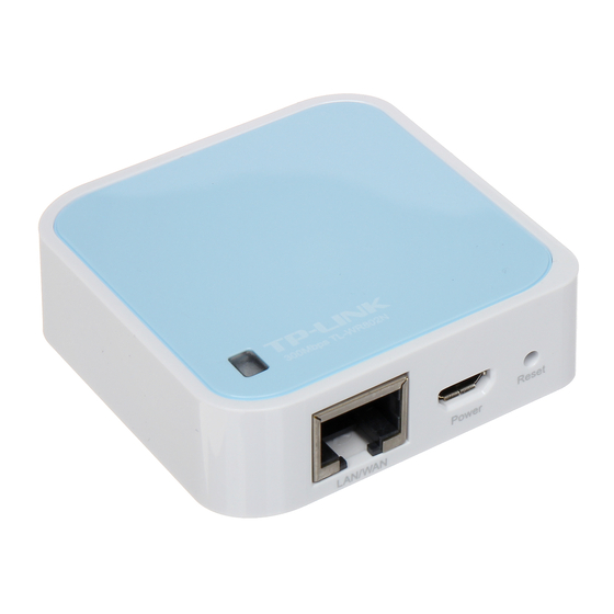 TP-Link TL-WR802N Quick Installation Manual