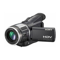 Sony HDR HC1 - 2.8MP High Definition MiniDV Camcorder Operating Manual