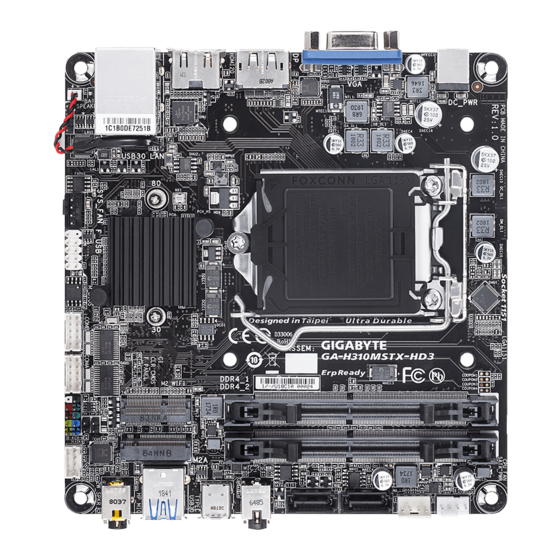 GIGA-BYTE TECHNOLOGY GA-H310MSTX-HD3 User Manual