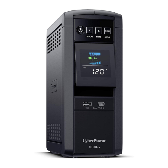 CyberPower CP850PFCLCD Function Setup Manual