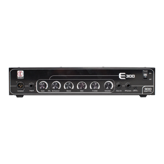 Eden E300 NEVER COMPROMISE Quick Start Manual