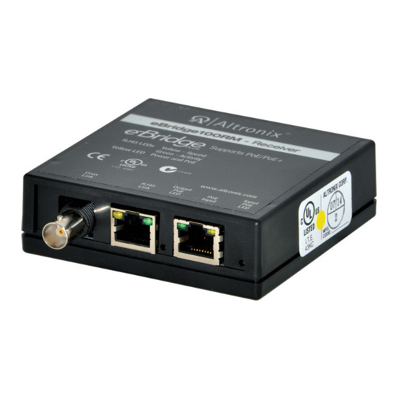 Altronix eBridge100STR Installation Manual