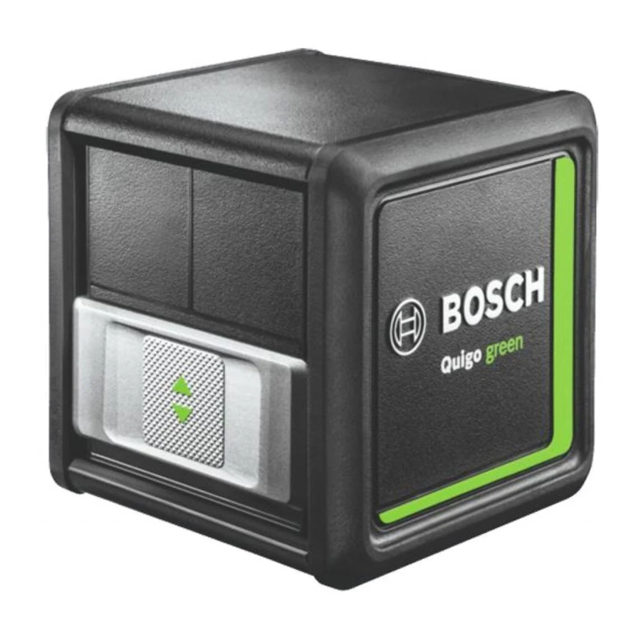 Bosch Quigo Green Manuals