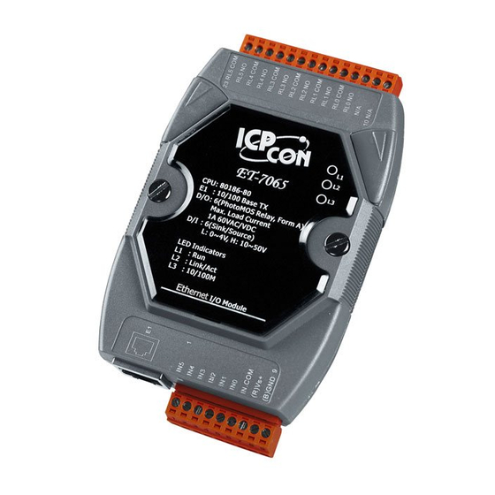 ICP DAS USA ET-7065 Quick Start Manual