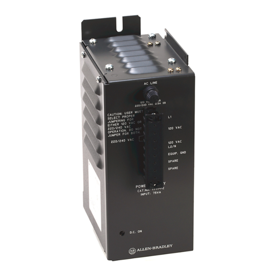 Allen-Bradley 1771-P2 Quick Start Manual