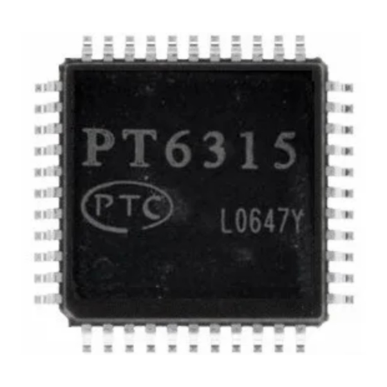 User Manuals: PTC PT6315 VFD Driver/Controller IC