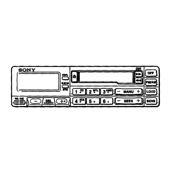 Sony XR-5550 Operating Instructions Manual