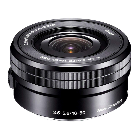 Sony SEL1650 Interchangeable Lens Camera Manuals