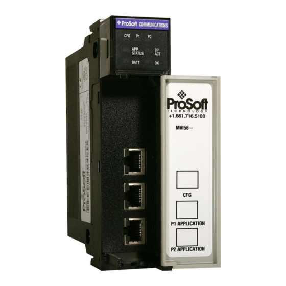 ProSoft MVI56-DFCM ControlLogix module Manuals