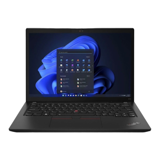 Lenovo ThinkPad X13 Gen 3 Hardware Maintenance Manual