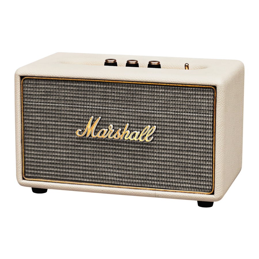 Marshall Acton Bluetooth - Stereo Loudspeaker Manual