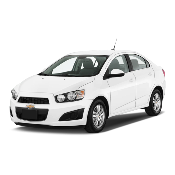 Chevrolet Sonic 2012 Getting To Know Manual