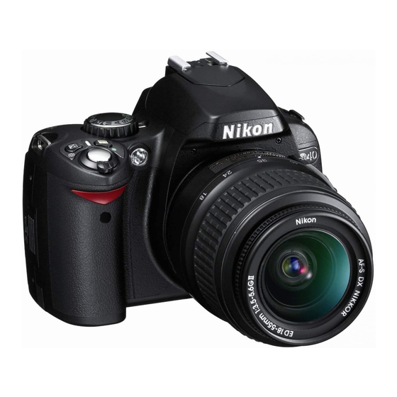 Nikon D-40 - D40 6.1MP The Smallest Digital SLR Camera Manuals