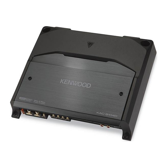 Kenwood kac-8104d Service Manual