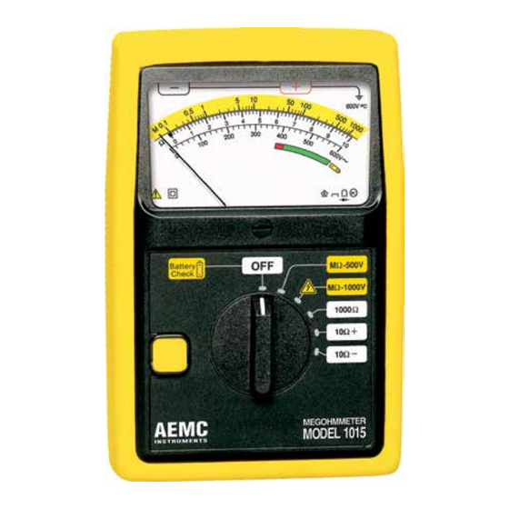 AEMC 1015 User Manual