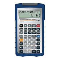 Calculated Industries Construction Master plus EZ 4067 User Manual