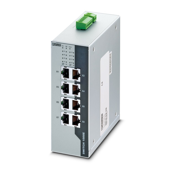 Phoenix Contact SWITCH 1008E Installation Notes For Electricians