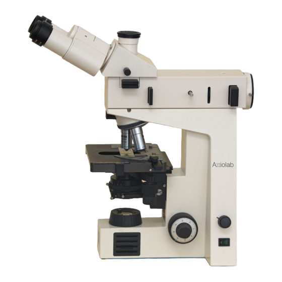 Zeiss Axiolab A Upright Microscope Manuals