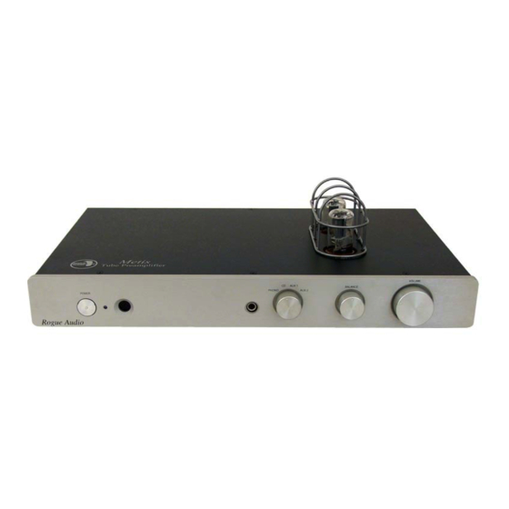 Rogue Audio METIS METIS Vacuum Tube Preamplifier Owner's Manual