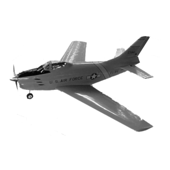 Lanier R/C .40-.46 F-86D Instructions Manual