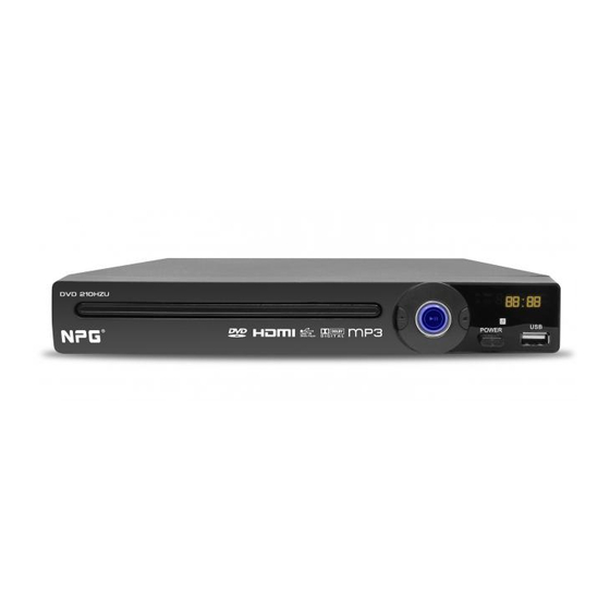 NPG DVD-210HZU User Manual