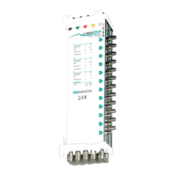 Fracarro Smart Switchline SWI85 STPLUS Series Operating Instructions Manual
