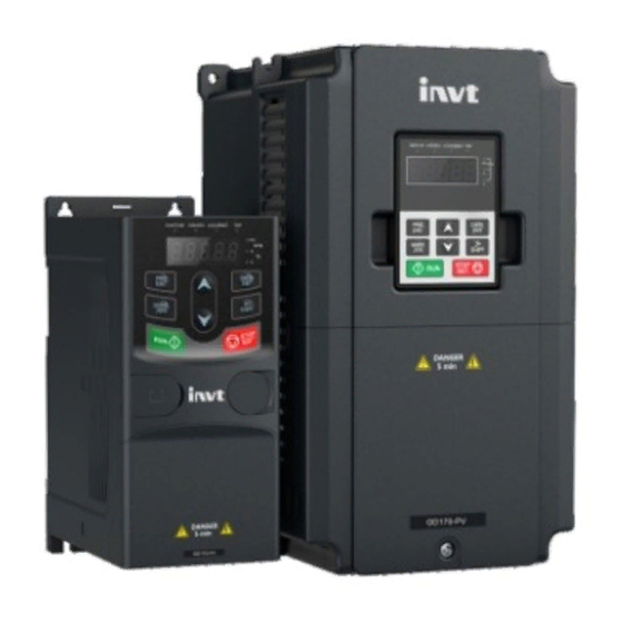 INVT Goodrive170-PV Series Operation Manual