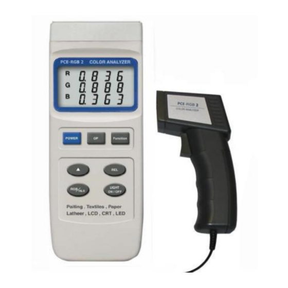 PCE Instruments PCE-RGB 2 Manual