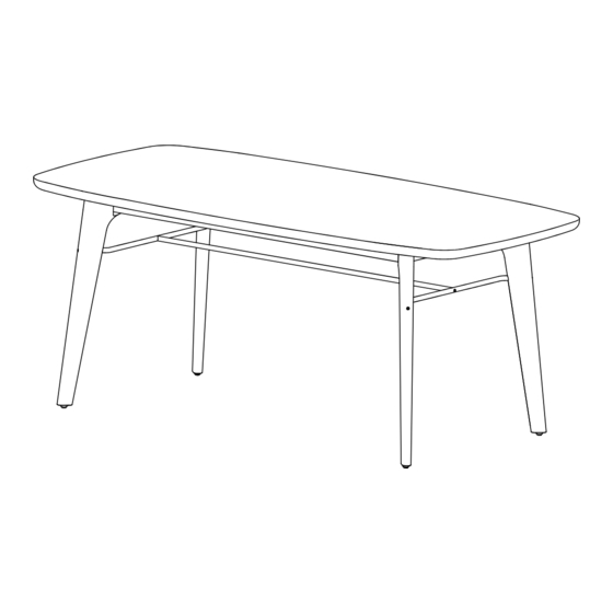 Stellar Works UTILITY DINING TABLE W1800 Assembly Instructions Manual