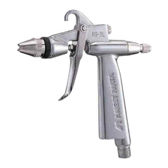 Anest Iwata GRAVITY RG-3L Use And Maintenance Instruction Manual