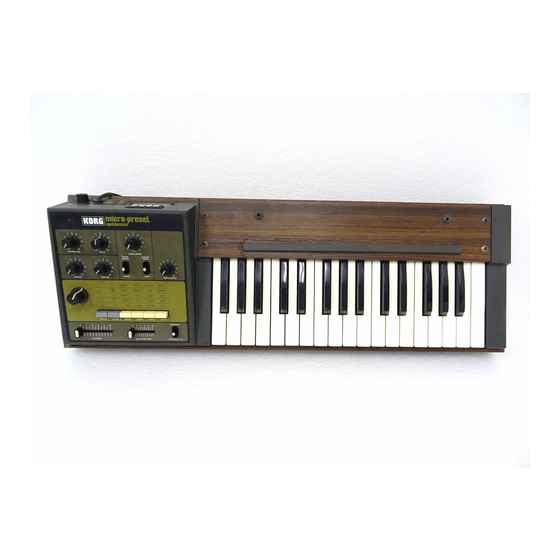 Korg M-500 Owner's Manual