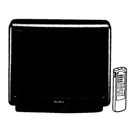 Sony TRINITRON KV-X2151D Service Manual