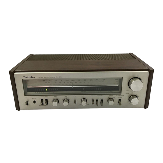 Technics SA-101 Operating Instructions Manual