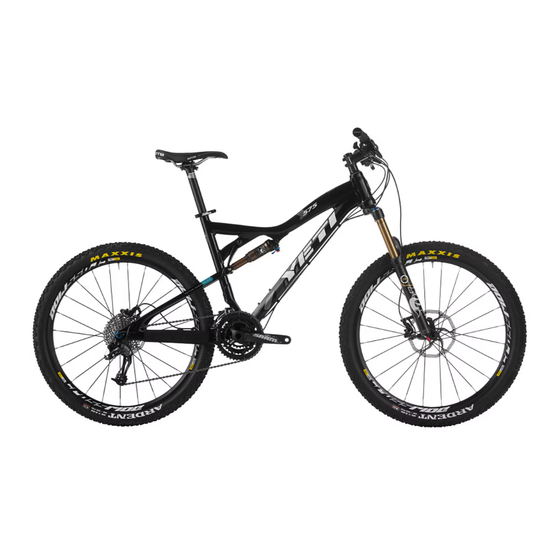 User Manuals: Yeti 575 2012 Enduro Mountain Bike