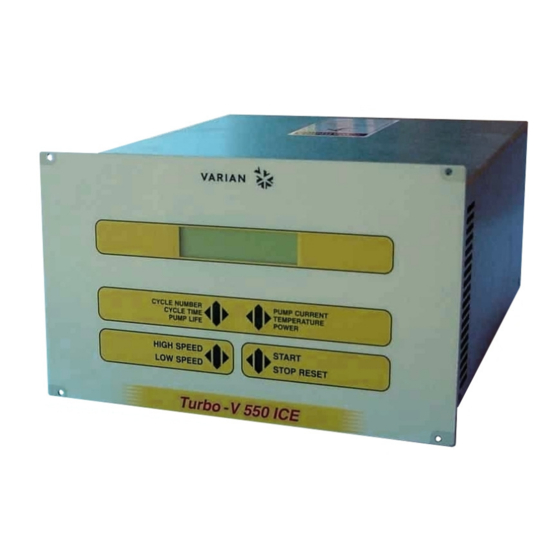 Varian Turbo-V 550 ICE Instructions For Use Manual