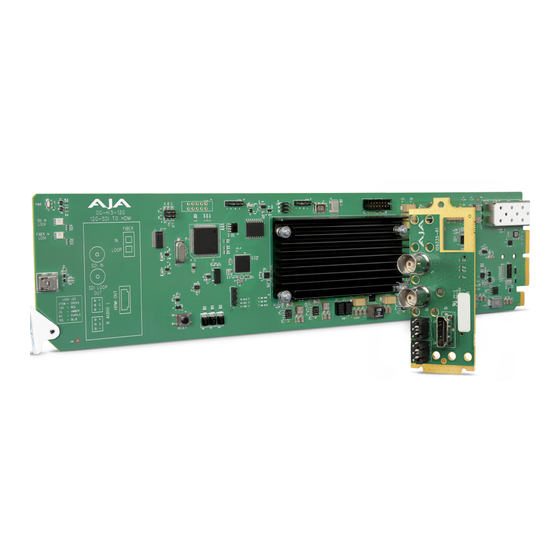 AJA OG-Hi5-12G Installation And Operation Manual