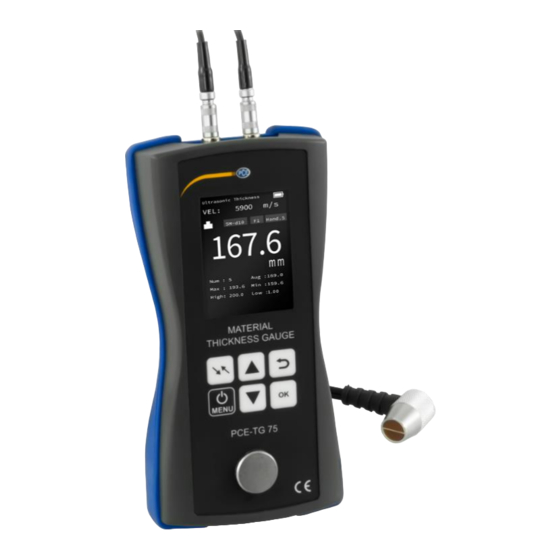 PCE Instruments PCE-TG 75-ICA User Manual