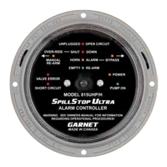 Garnet SPILLSTOP ULTRA 815-UHP/H User Manual