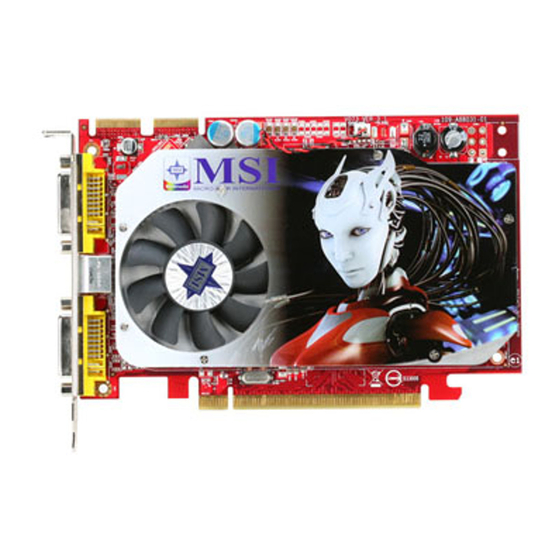 MSI RX1650XT-T2D256E Quick Installation Manual