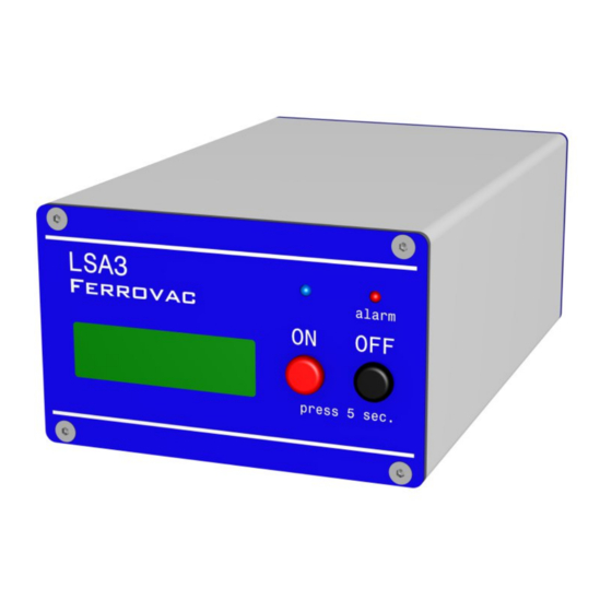 Ferrovac LSA3.1 Manuals