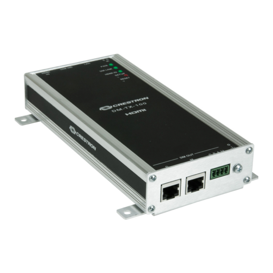 Crestron DM-TX Series Quick Start Manual