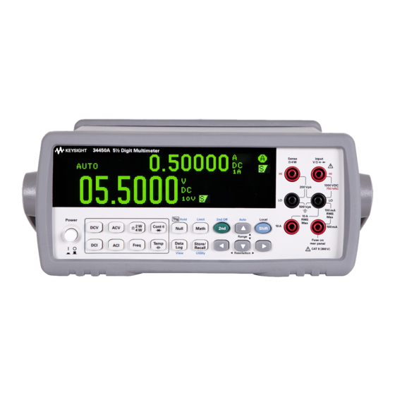 AGILENT TECHNOLOGIES 34450A 5½ DIGIT MULTIMETER USER MANUAL Pdf