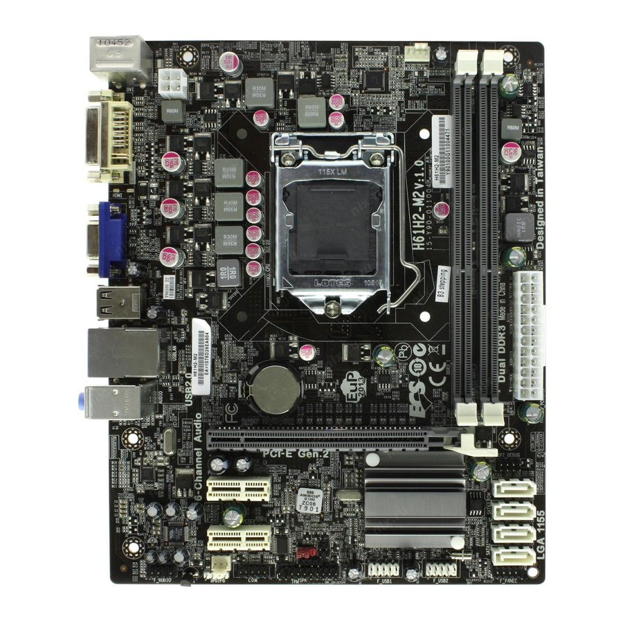 Motherboard 1155 Motherboard DDR3 For ECS H61H2-M2 Intel H61 Support