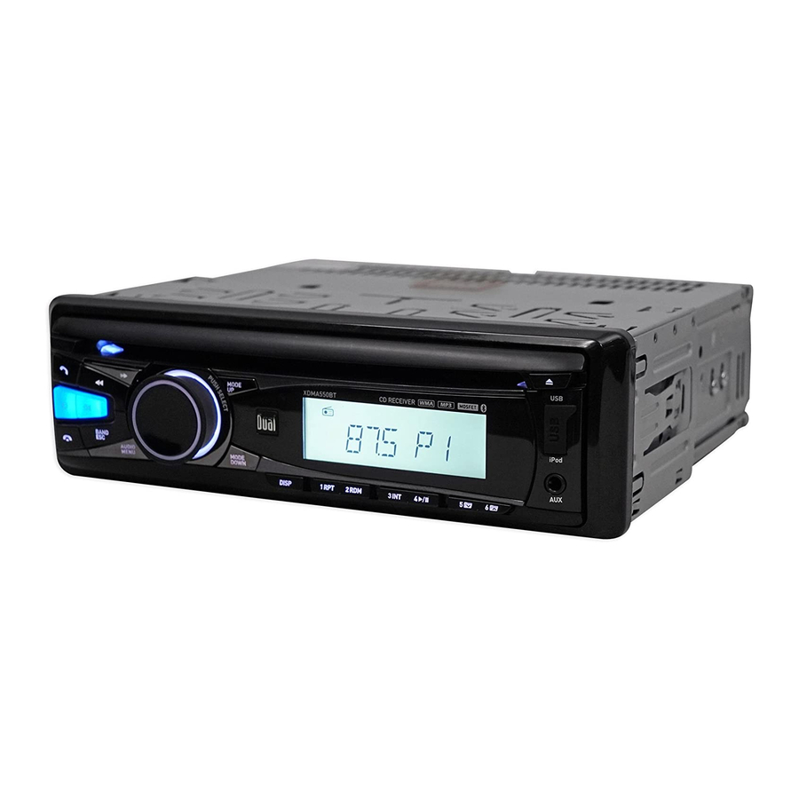 New Dual XDMA550BT CD/MP3 Single DIN LCD Bluetooth Car Audio Receiver Player 