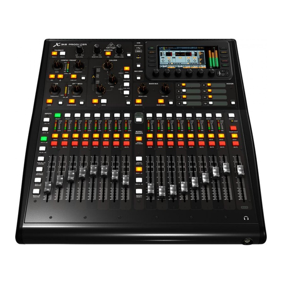 BEHRINGER DIGITAL MIXER X32 PRODUCER BROCHURE Pdf Download ManualsLib